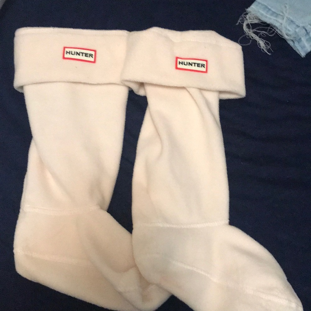 White hunter boot socks
